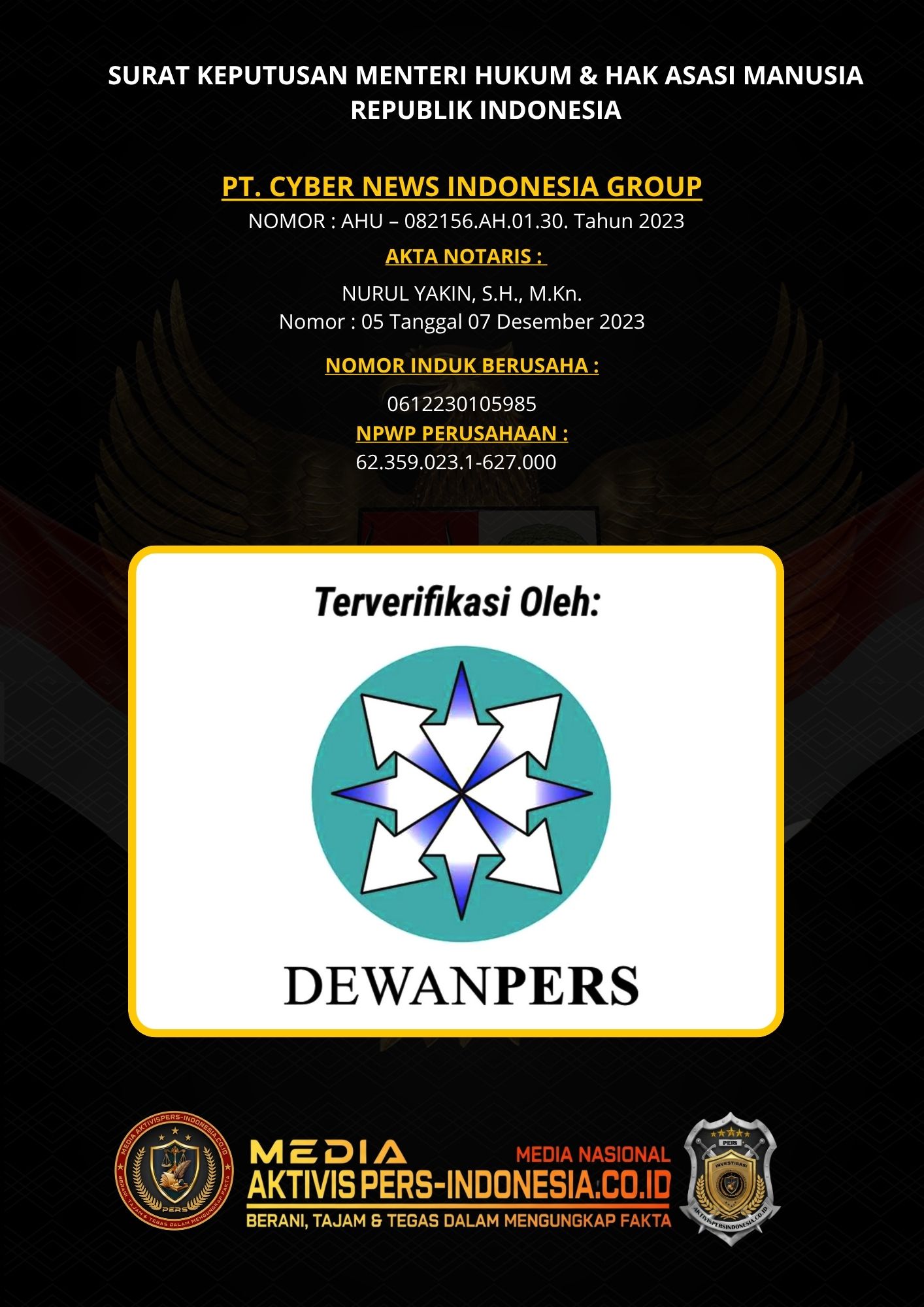 Lembar SK Redaksi Halaman 3